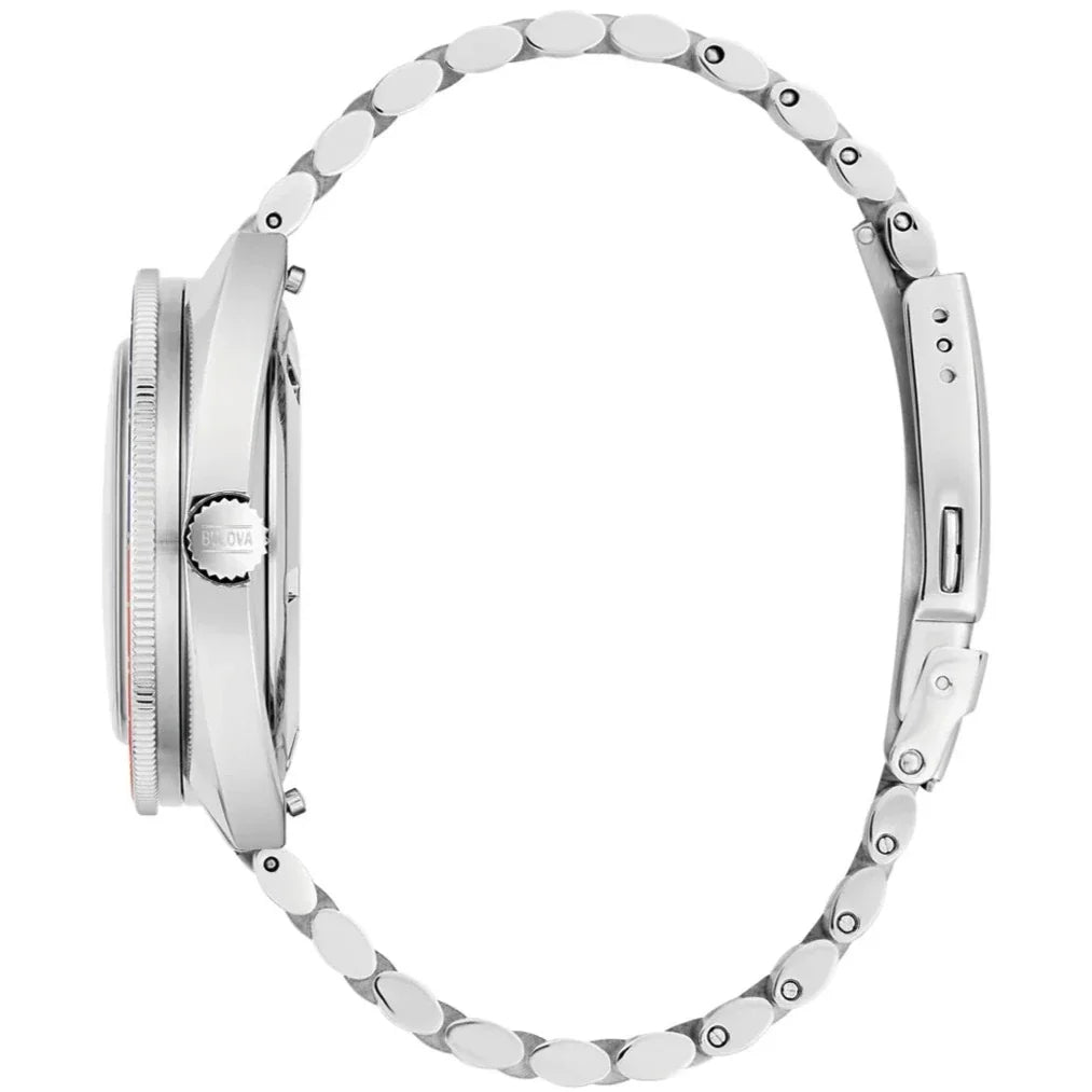 Bulova Oceanographer Automatic Mens Silver Watch 96b405 - Image 3