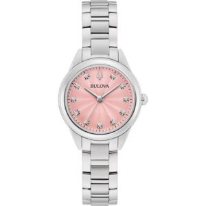 Ladies Steel Sutton Pink Dial Watch 96p249