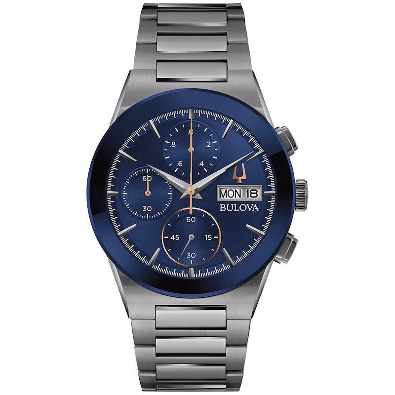 Bulova Millennia Mens Blue Watch 98c143 - Image 5