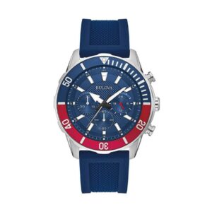 Bulova Exclusive Mens Blue Watch 98k111