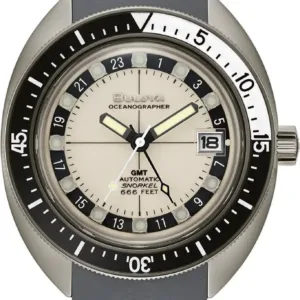Bulova Oceanographer Gmt Mens White Watch 98b407