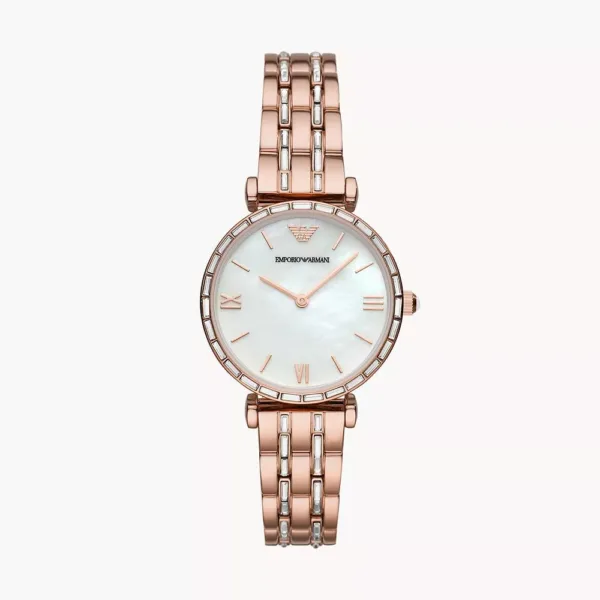 Emporio Armani Mens Ar11294 Rose Gold Tone Stainless Steel Chronograph Watch