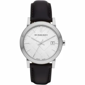 Burberry Mens Watch The City Black Leather Bu9008