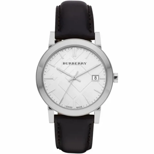 Burberry Mens Watch The City Black Leather Bu9008