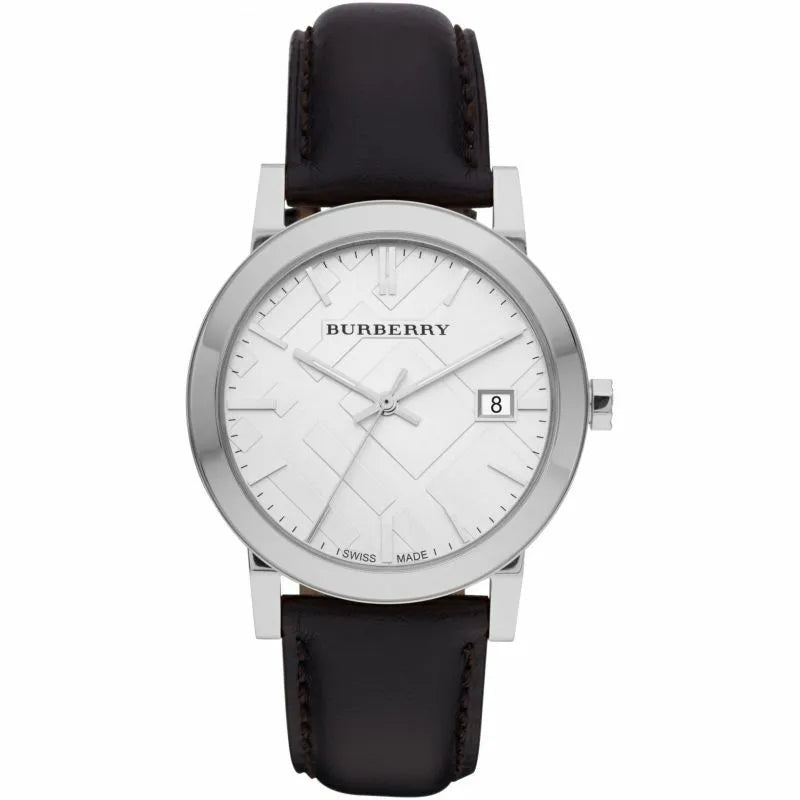 Burberry Mens Watch The City Black Leather Bu9008