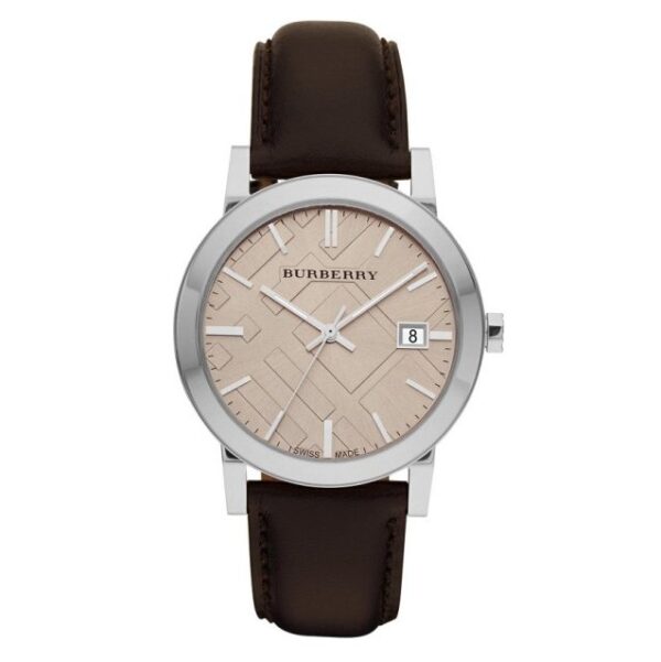 Montre homme Burberry The City Check Champagne Brown BU9011