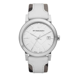 Burberry Ladies Watch The City Check White Bu9019