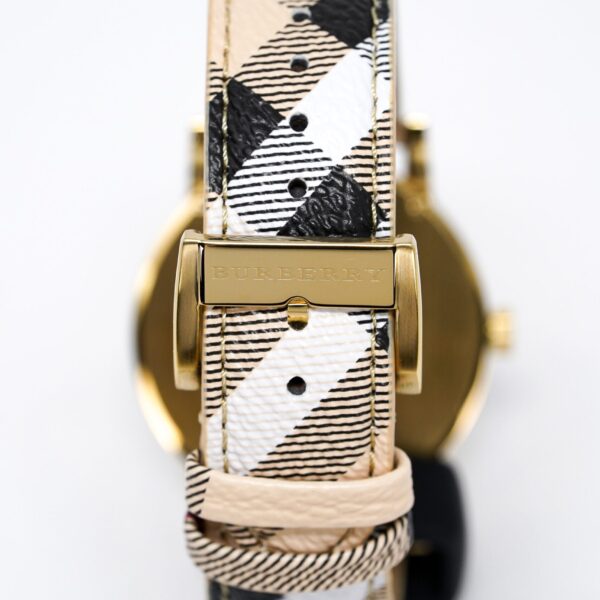 Burberry Ladies Watch The City Haymarket Check Yellow Gold Bu9026 - alternate view
