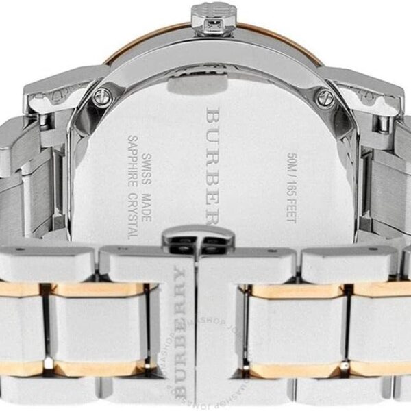 Burberry Ladies Watch Diamond Check Stamped Two Tone Bu9127 - alternate view