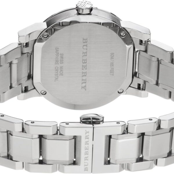 Burberry Ladies Watch Check Stamped Silver Bu9100 - alternate view