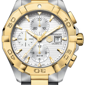 Tag Heuer Aquaracer Automatic White Dial Two Tone Steel Strap Watch For Men Cay2121 Bb0923