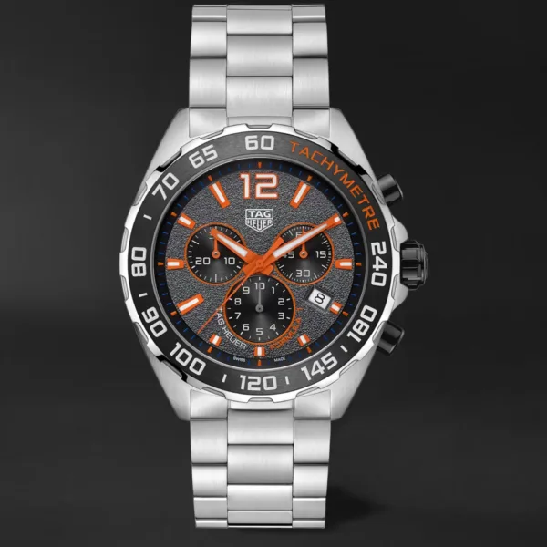 Tag Heuer Formula 1 Chronograph Ceramic Black Dial Silver Steel Strap Watch For Men Caz101ah Ba0842 - alternate view