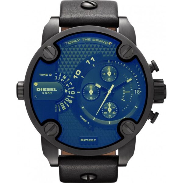 Diesel Dz7257 Men S Chronograph Little Daddy Blue Black Watch