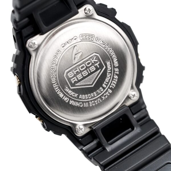 Casio G Shock Watch Mens Square Black Gold Dw 5600bb 1dr - alternate view