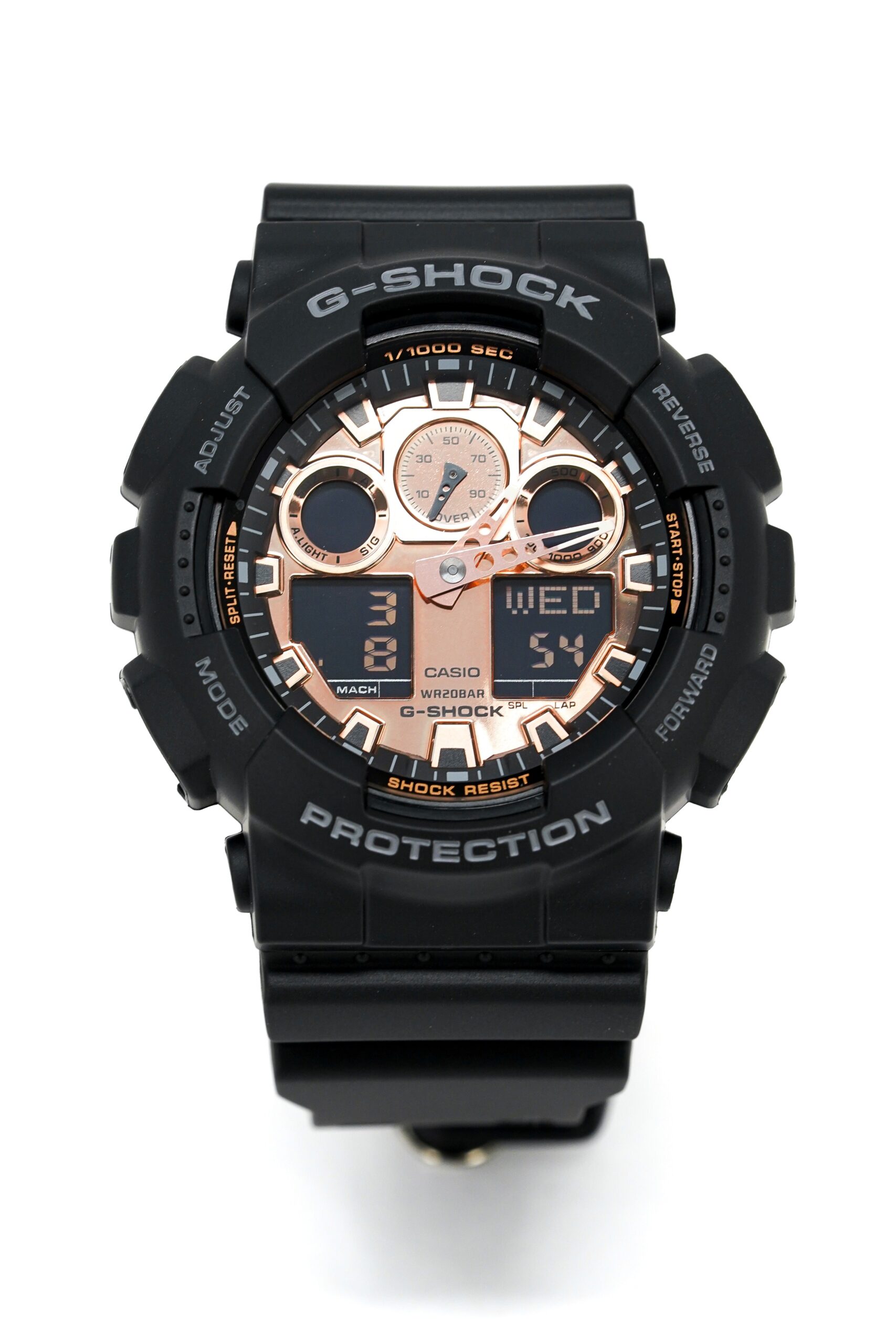 Casio G Shock Watch Mens Rose Gold Ga 100mmc 1adr