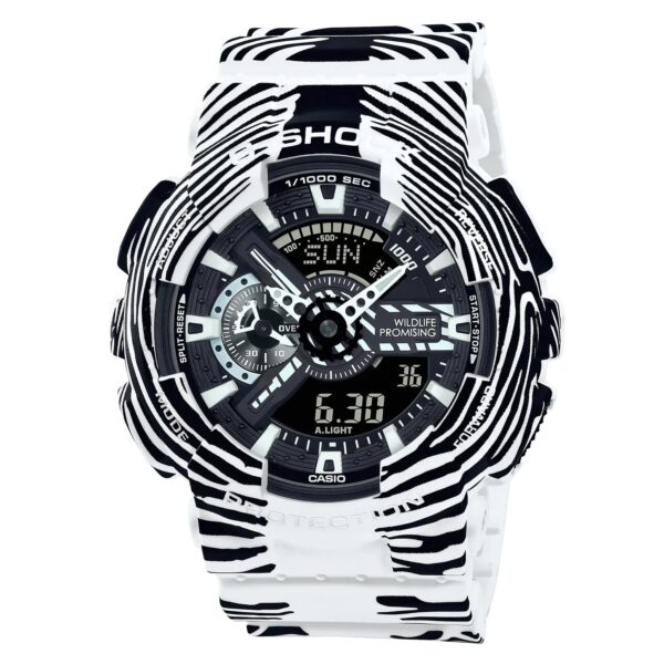 Casio G Shock Watch Mens Wildlife Promising Limited Edition Zebra Ga 110wlp 7adr