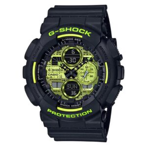 Casio G Shock Watch Mens Neon Yellow Black Ga 140dc 1adr