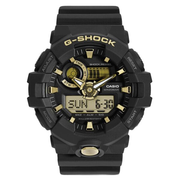 Casio G Shock Watch Gold Black Ga 710b 1a9er