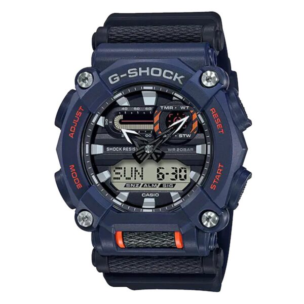 Casio G Shock Watch Heavy Duty Blue Orange Ga 900 2aer