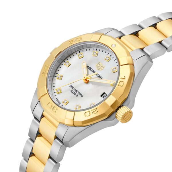 Tag Heuer Aquaracer Stainless Steel And Gold Plated Ladies Watch - alternate view