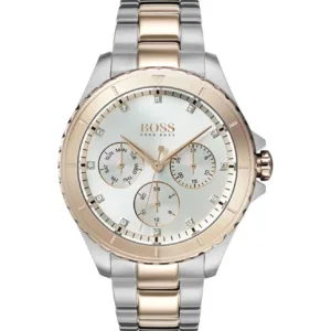 Hugo Boss Womens 1502446 Praise Two Tone Stainless Steel Watch With Rose Gold Accents