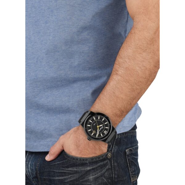 Salvatore Ferragamo F 80 Quartz Black Dial Black Rubber Strap Watch For Men Sfhy01622 - alternate view