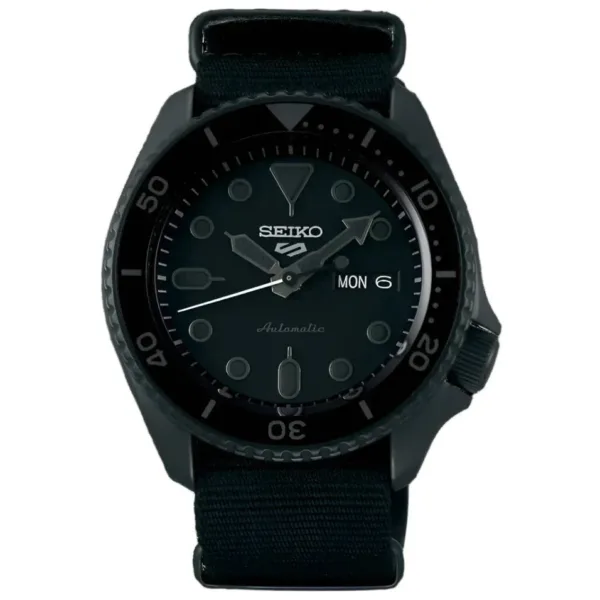 Montre Seiko 5 Sports Auto pour homme, noire, référence SRPD79K1
