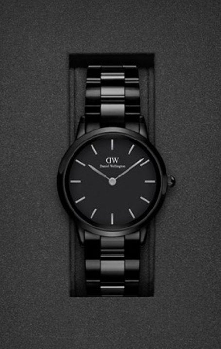 Daniel Wellington Mens Black Iconic Link Ceramic Watch Dw00100414 - alternate view