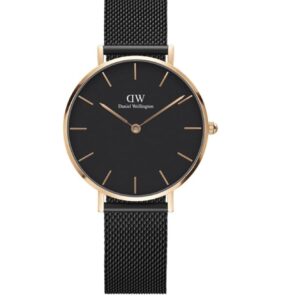 Daniel Wellington Ladies Black Petite Ashfield Watch Dw00100201