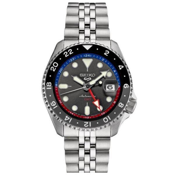 Seiko 5 Sports Gmt Auto Montre argentée pour homme ssk019k1