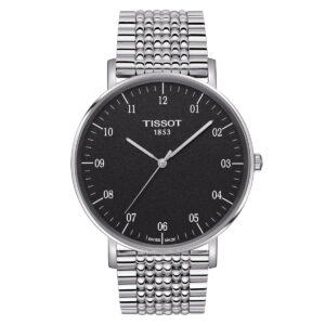 Tissot Mens Watch Everytime 42mm Black Silver T1096101107700
