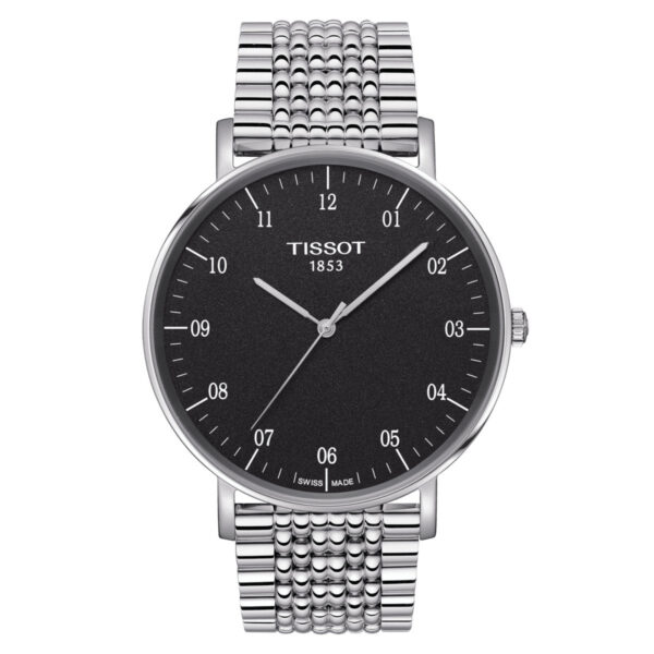 Tissot Mens Watch Everytime 42mm Black Silver T1096101107700