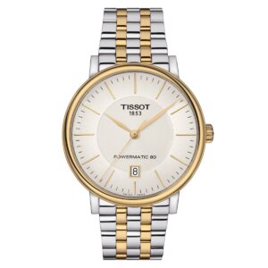 Tissot Mens Watch Carson Auto T Classic 40mm Silver Gold T1224072203100