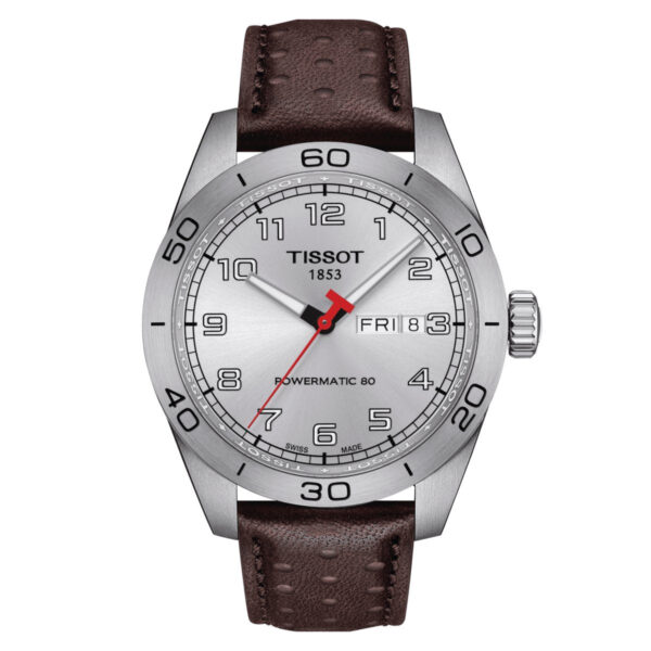 Tissot Mens Watch Prs 516 Automatic 42mm Powermatic 80 Silver Brown T1314301603200