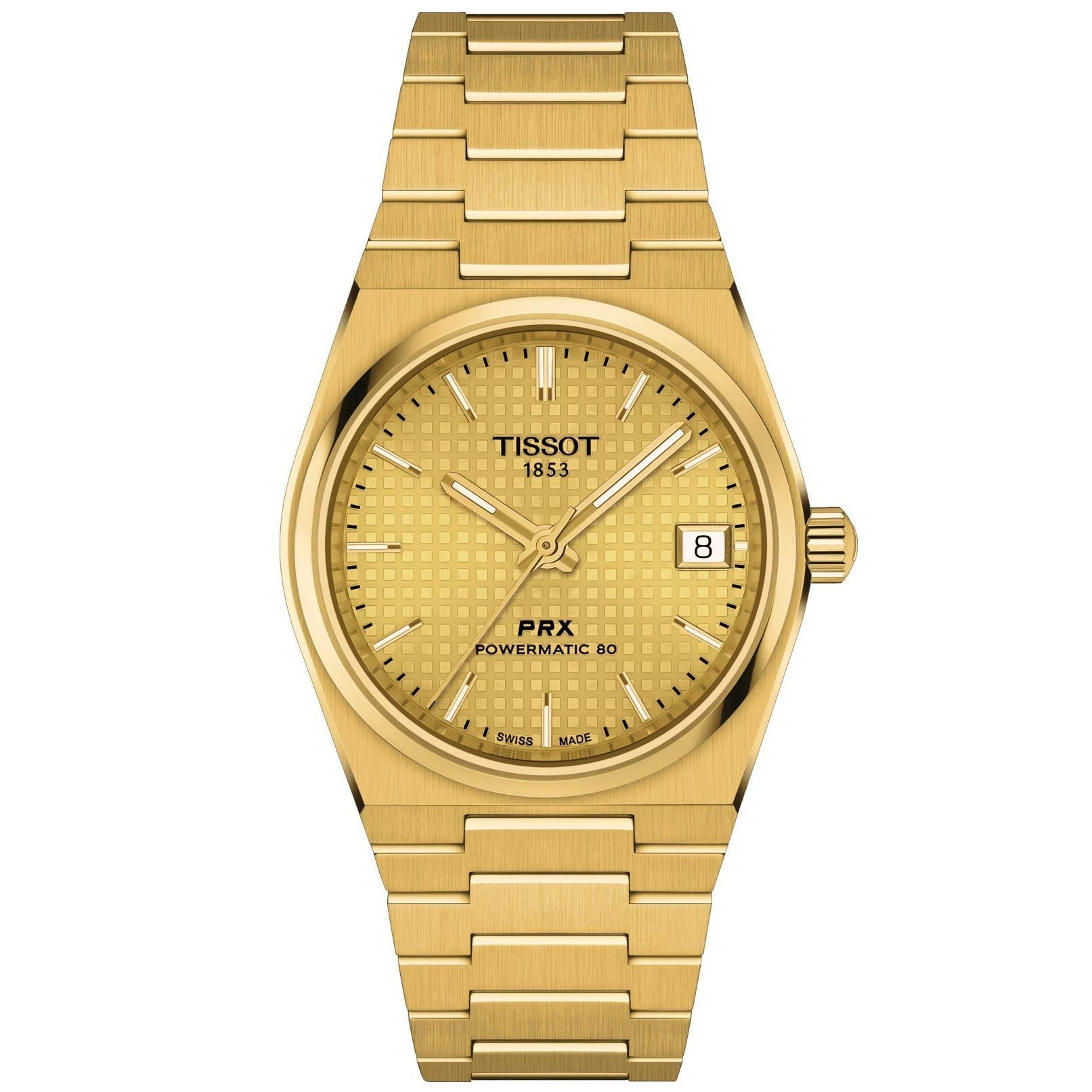 Tissot Prx Powermatic 80 Mens Gold Watch T137 207 33 021 00