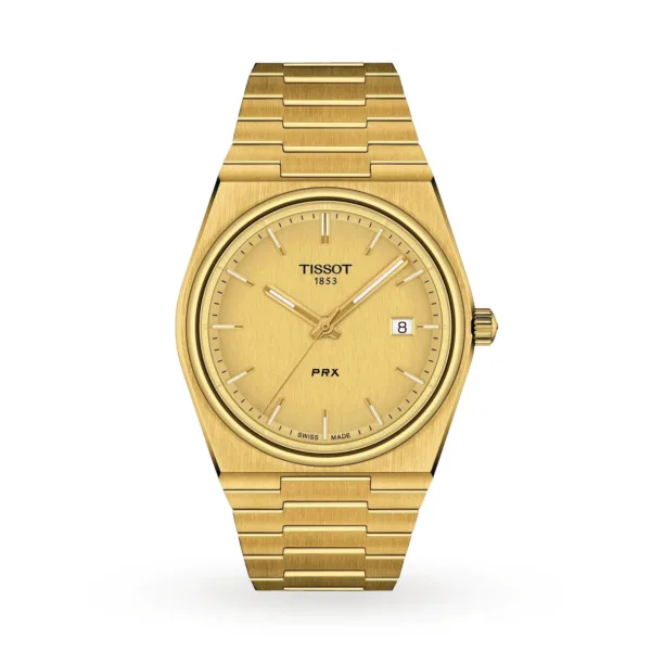 Tissot Mens Watch Prx Yellow Gold T1374103302100