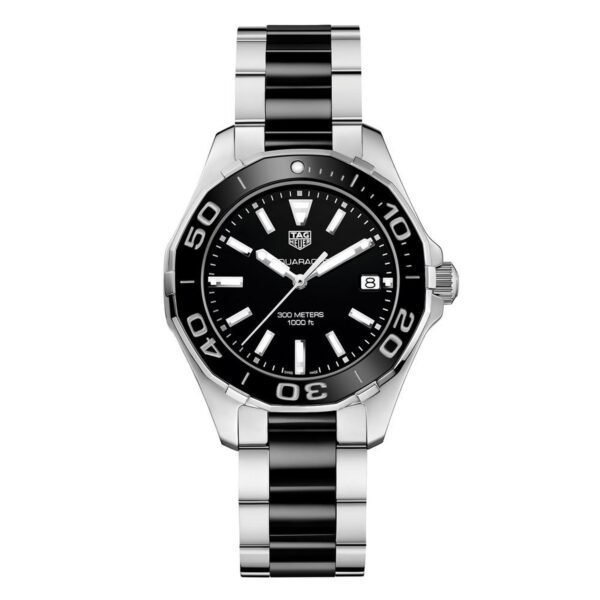 Tag Heuer Aquaracer Stainless Steel And Black Ceramic Ladies Watch