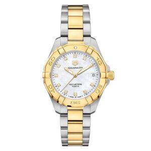 Tag Heuer Aquaracer Stainless Steel And Gold Plated Ladies Watch