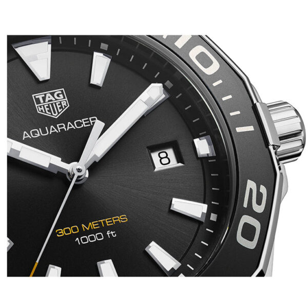 Tag Heuer Aquaracer Quartz Black Dial Stainless Steel Mens Watch Way101a Ba0746 - alternate view