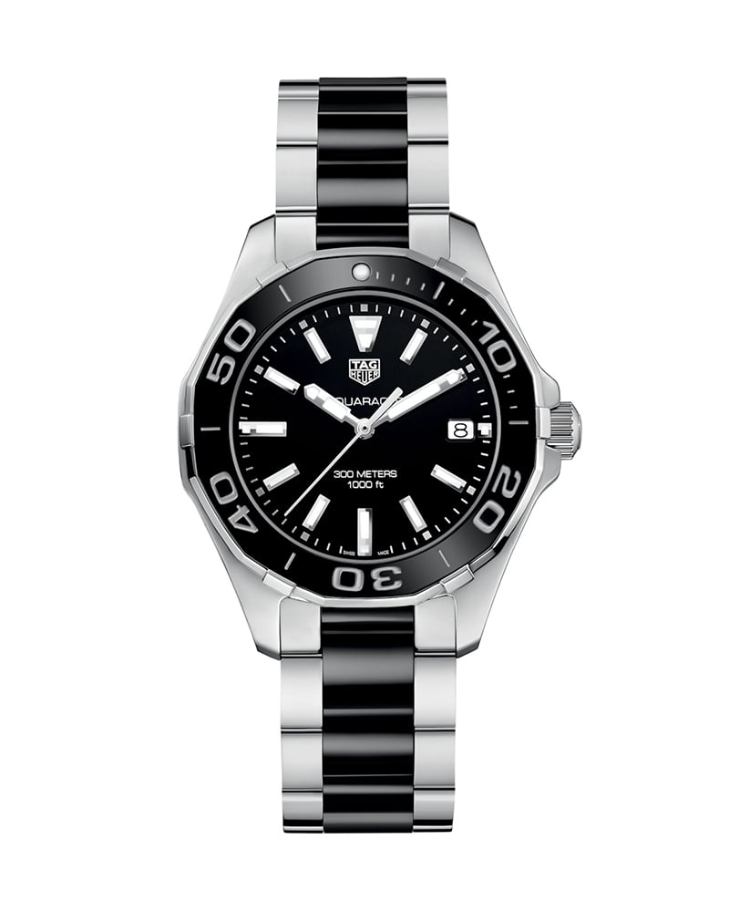 Tag Heuer Aquaracer Stainless Steel And Black Ceramic Ladies Watch - Image 3