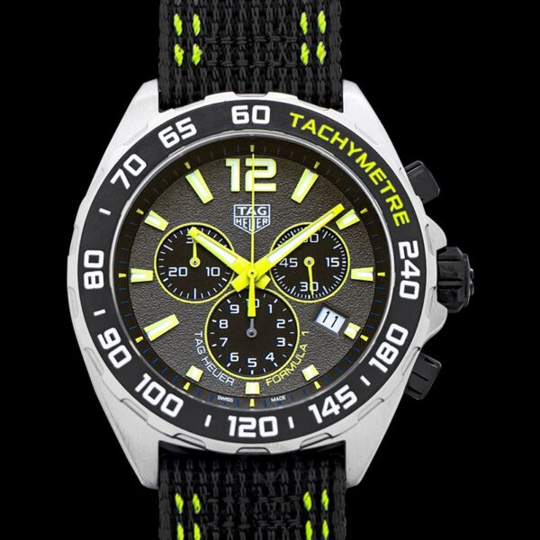 Tag Heuer Formula 1 Quartz Chronograph Grey Dial Black Nylon Strap Watch For Men Caz101ag Fc8304 - alternate view
