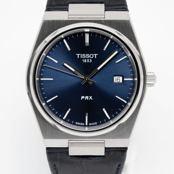 Tissot Mens Watch Prx Blue Leather T1374101604100 - alternate view