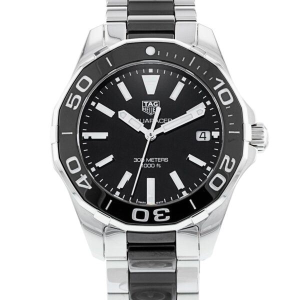 Tag Heuer Aquaracer Stainless Steel And Black Ceramic Ladies Watch - alternate view