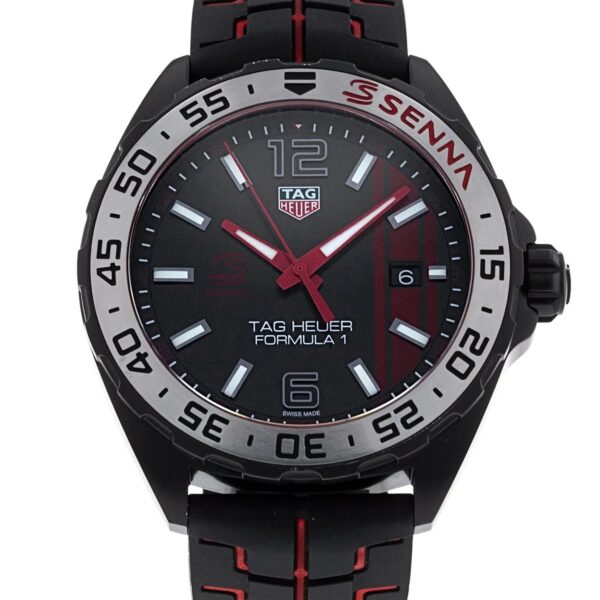 Tag Heuer Formula 1 Senna Special Edition Black Dial Two Tone Rubber Strap Watch For Men Waz1014 Ft8027 - alternate view