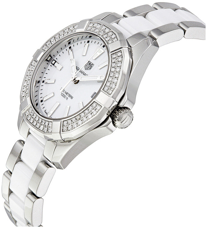 Tag Heuer Aquaracer Diamonds White Dial Two Tone Steel Strap Watch For Women Way131f Ba0914 - Image 3