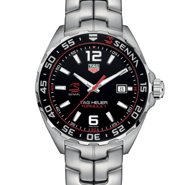 Tag Heuer Formula 1 Quartz Senna Limited Edition Black Dial Silver Steel Strap Watch For Men Waz1012 Ba0883 - alternate view