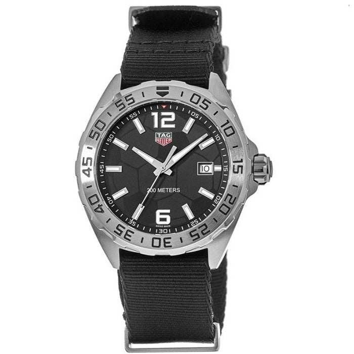 Tag Heuer Formula 1 Quartz Black Dial Black Nato Strap Watch For Men Waz1015 Fc8198 - Image 3