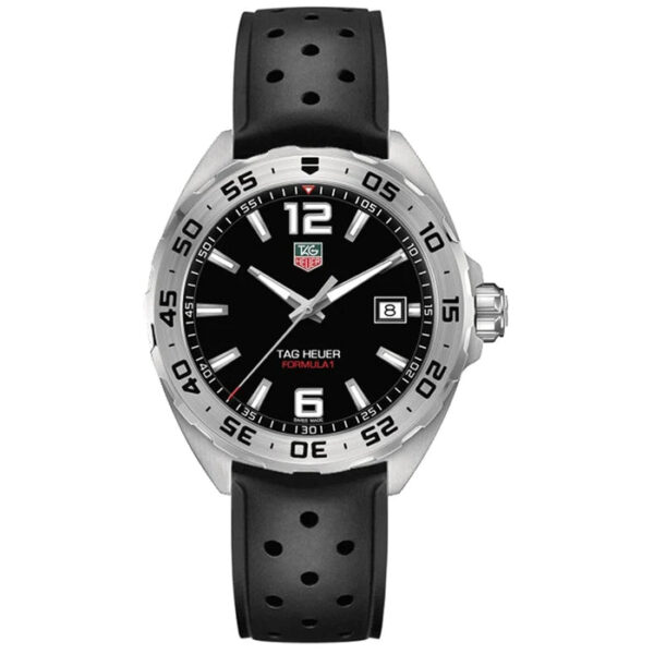 Tag Heuer Formula 1 Quartz Black Dial Black Rubber Strap Watch For Men Waz1112 Ft8023 - alternate view