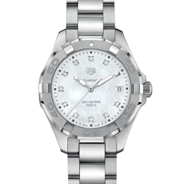 Tag Heuer Aquaracer Diamonds Mother Of Pearl Dial Silver Steel Strap Watch For Women Wbd131b Ba0748 - alternate view