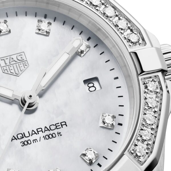 Tag Heuer Aquaracer Diamonds White Dial Silver Steel Strap Watch For Women Wbd1415 Ba0741 - alternate view